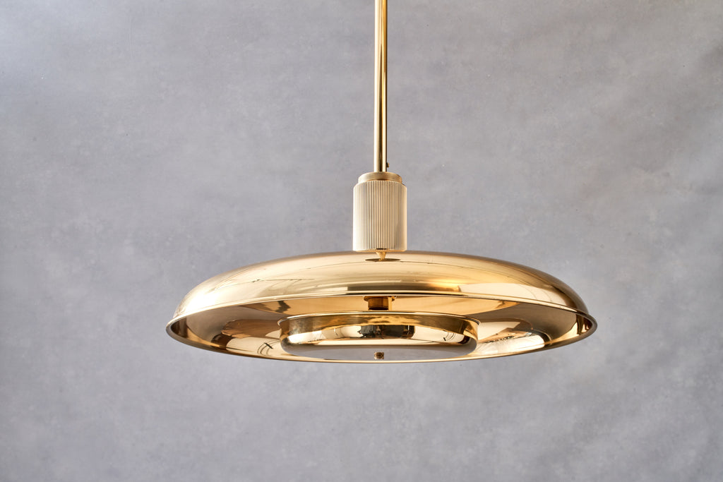 Floor Model - ACSOL - Oscar Pendant 24 - Burnished Brass / Metal Shade (Code 40)