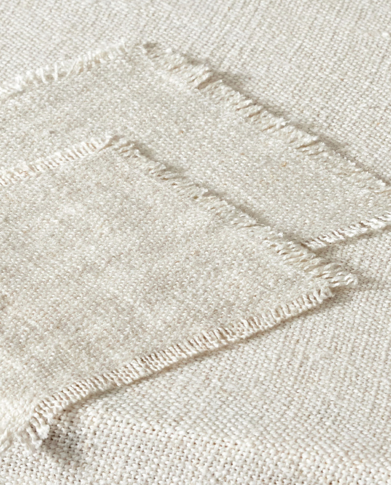 RW GUILD Fringe Double Weave Washed Linen Cocktail Napkin