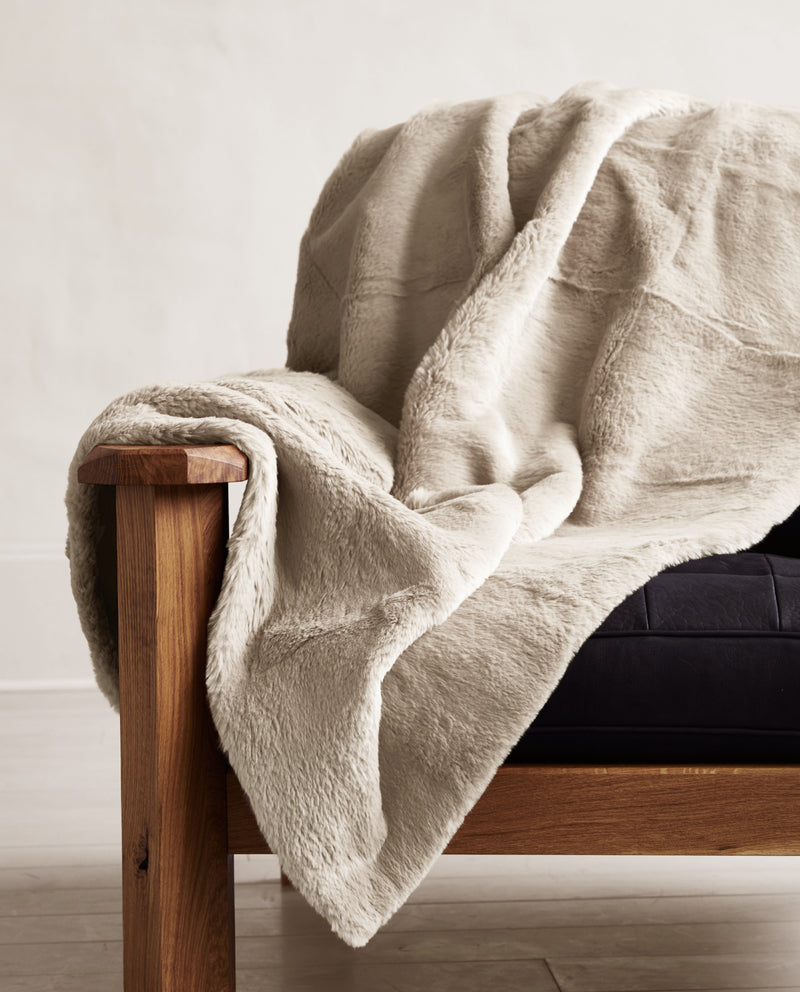 RW Guild Double-Sided Rex Fur Throw