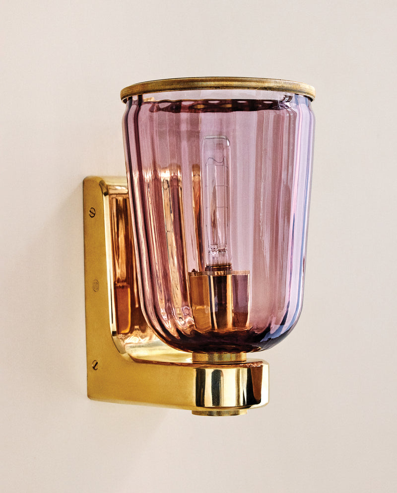 Porto Sconce In Aubergine Glass