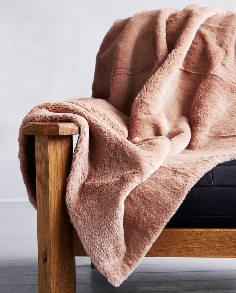 RW Guild Double-Sided Rex Fur Throw