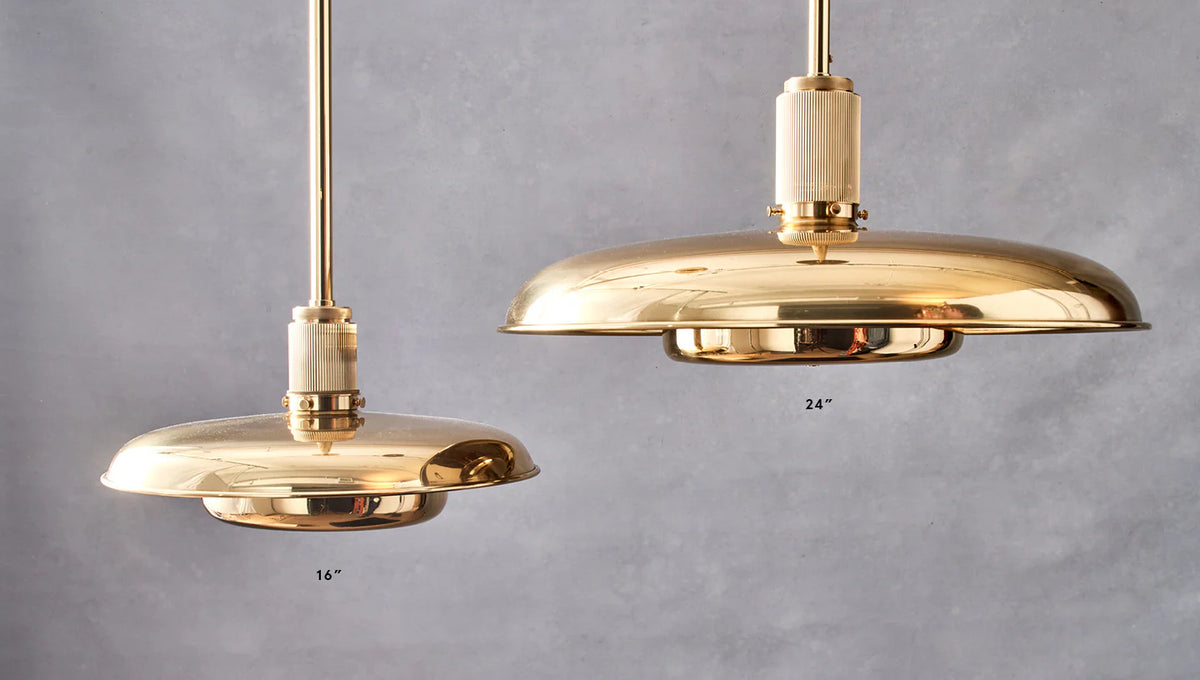 Floor Model - ACSOL - Oscar Pendant 24 - French Silver / Metal Shade (Code 37)