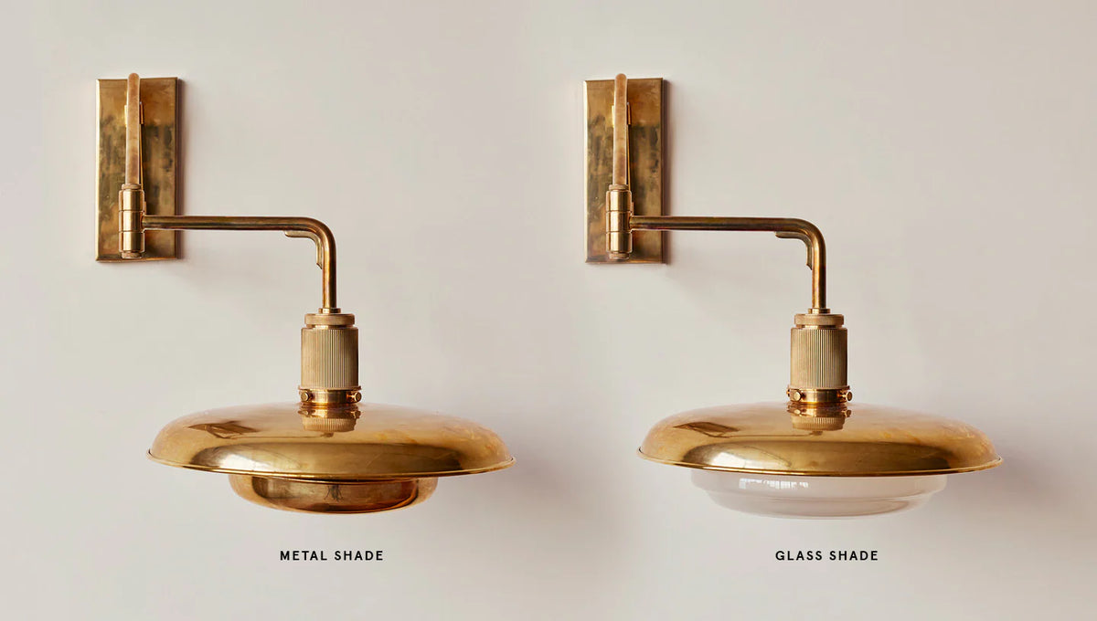 FLOOR MODEL - Oscar Sconce Articulated 16 - Metal Shade - Burnished Brass - Code 07212026-12