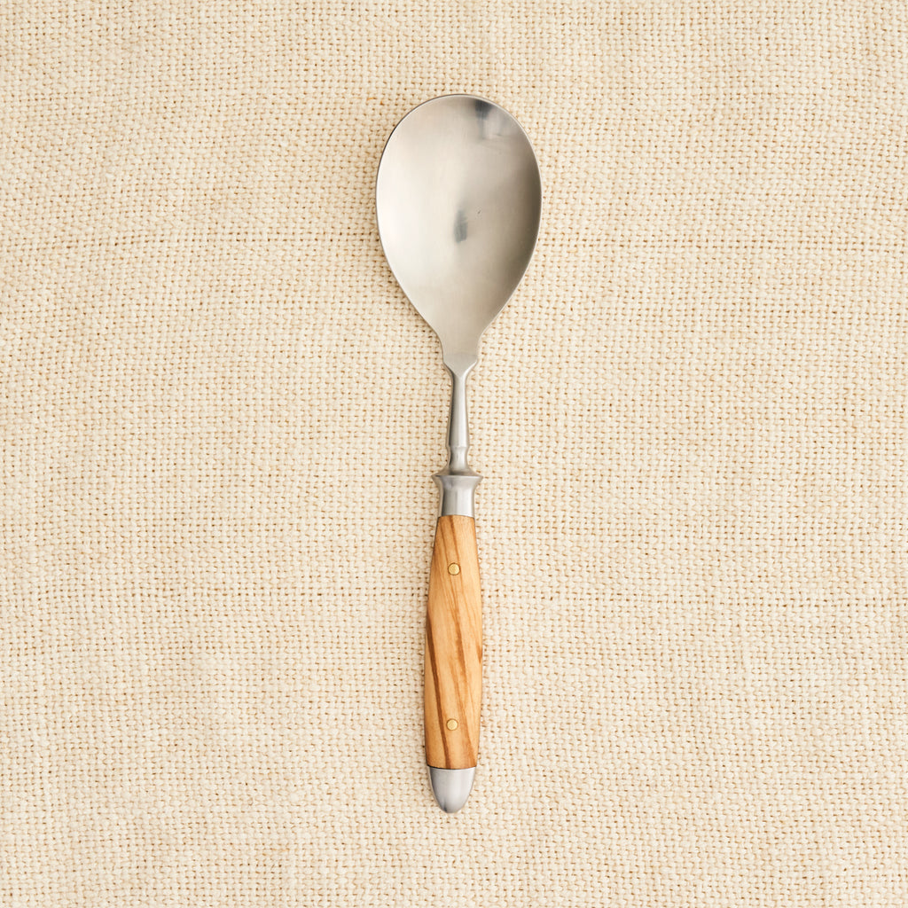 Eichenlaub Old German Serving Utensils in Olive Wood