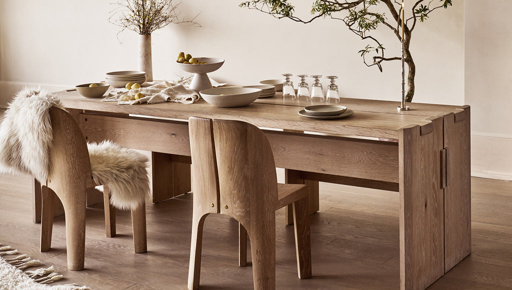 Table Doad Dado Table | Large Wooden Dining Table Made to Order – Roman and ...