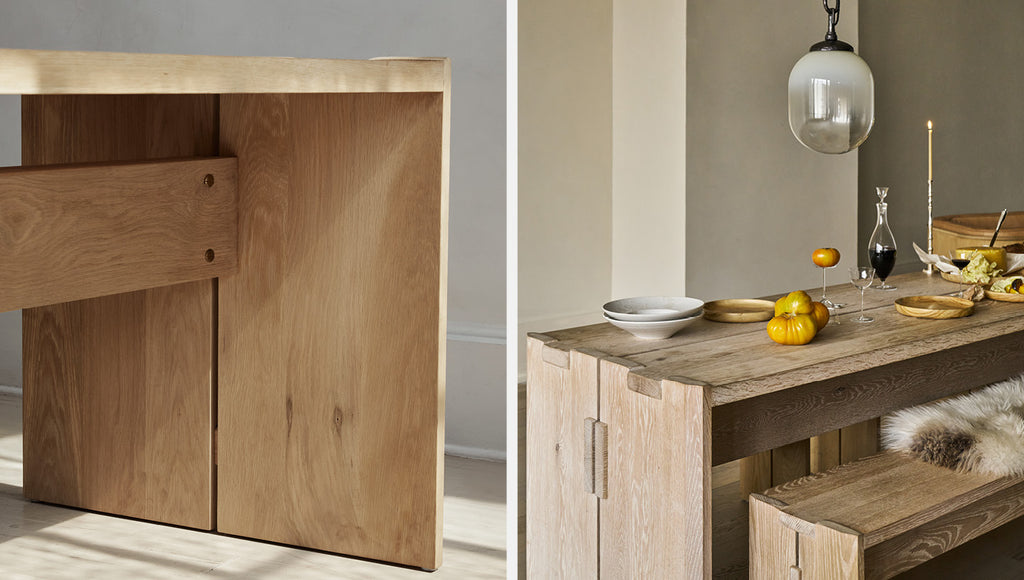 Table Doad Dado Table | Large Wooden Dining Table Made to Order – Roman and ...