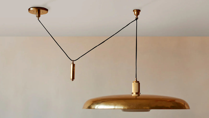 Floor Model - ACSOL - Oscar 44 Counterweight - Burnished Brass / Nude Glass (Code 99)