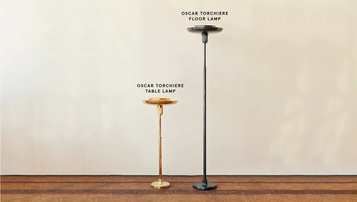 Floor Model - ACSOL - Oscar Torchiere Floor - Blackened Brass (Code 18)