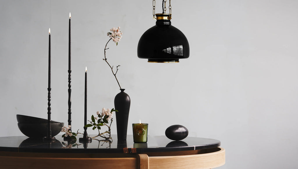 Floor Model - ACSOL - Solna Burnished Brass / Black Glass (Code 65)