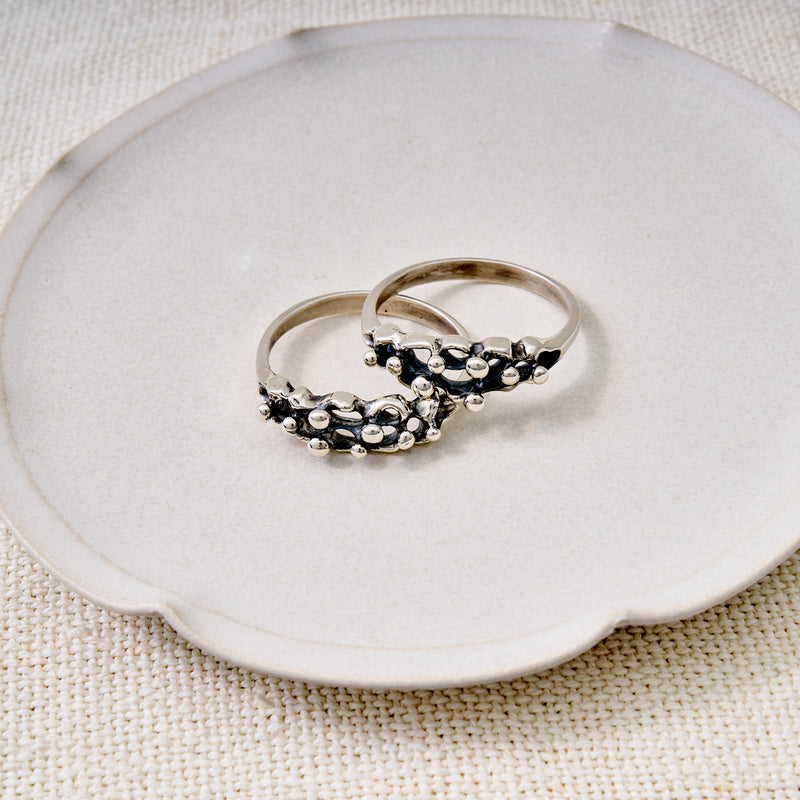 Jack Boyd Studio Vitner Napkin Ring in Cast Sterling Silver