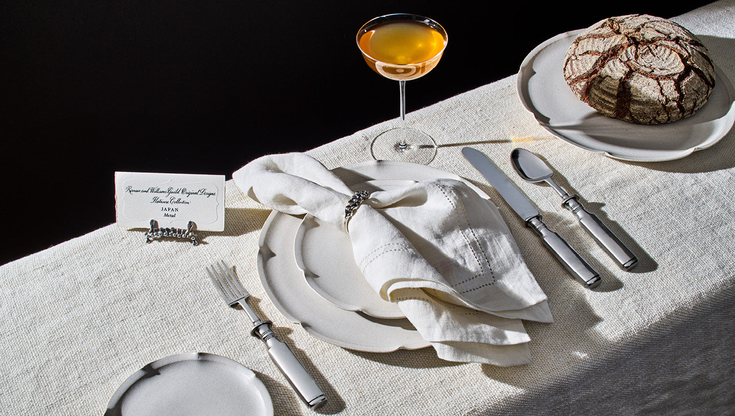 RW GUILD Bone Flatware Collection in Stainless Steel