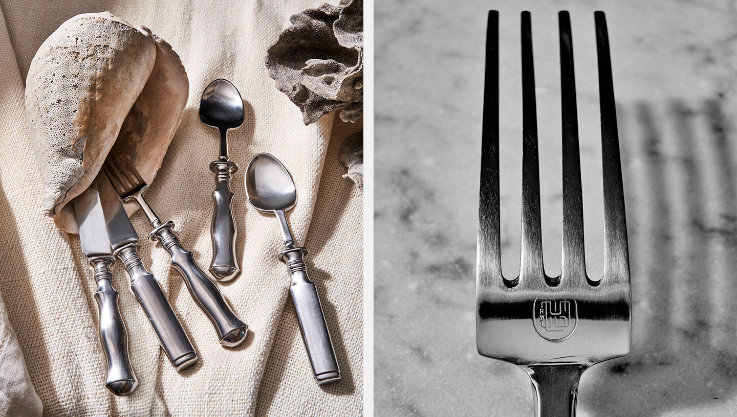 RW GUILD Bone Flatware Collection in Stainless Steel
