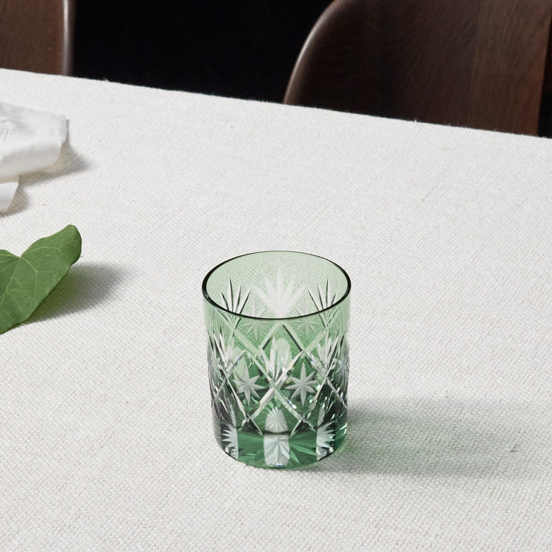 Shimizu Glass Sasa Hoshi Rocks Glass in Moss