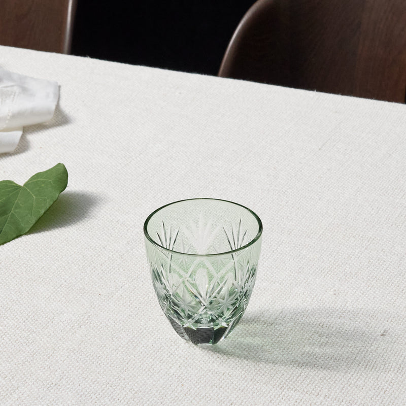 Shimizu Glass Sasa Hoshi Snifter in Moss