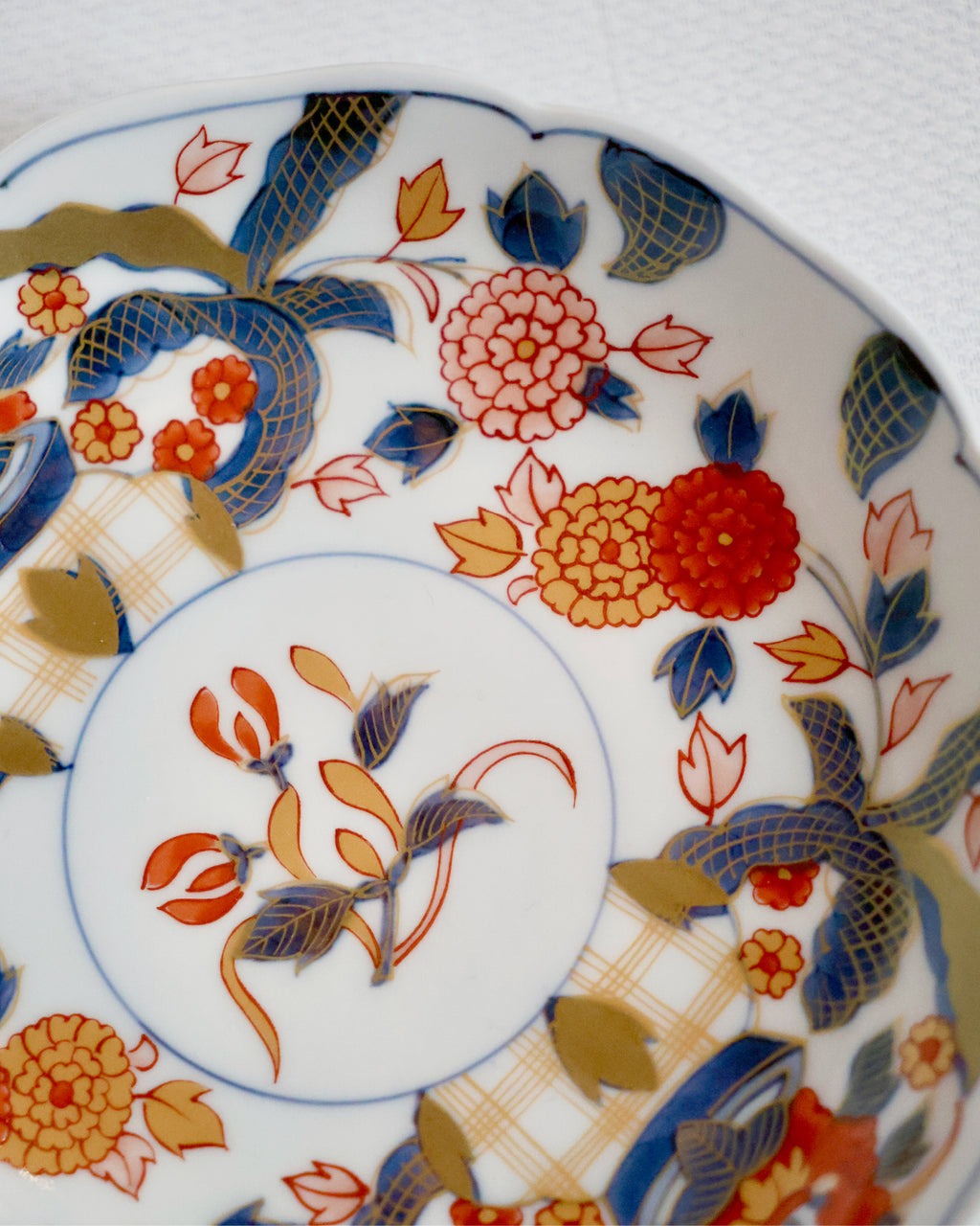 Arita Nishiki Kinrande Bread Plate