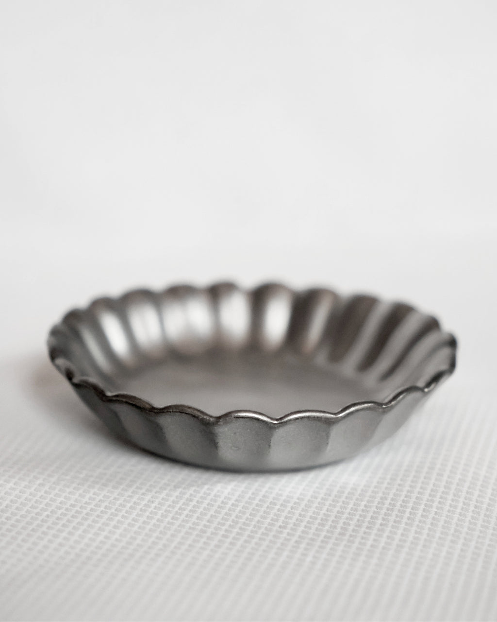 Arita Round Silver Kiku Butter Plate