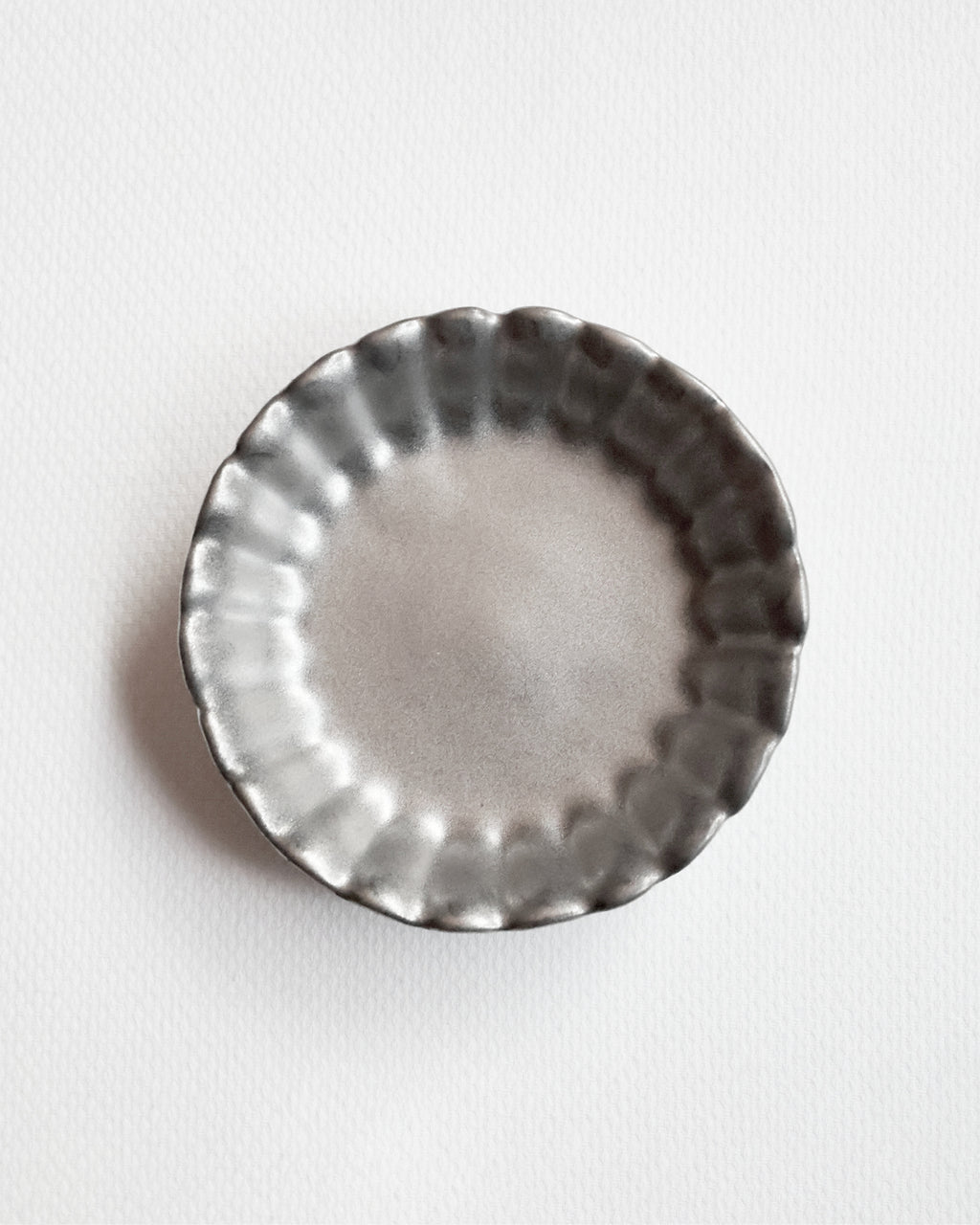 Arita Round Silver Kiku Butter Plate