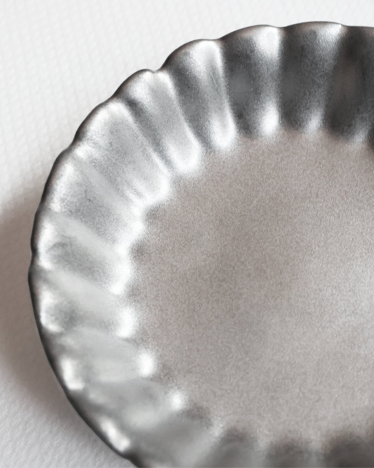 Arita Round Silver Kiku Butter Plate