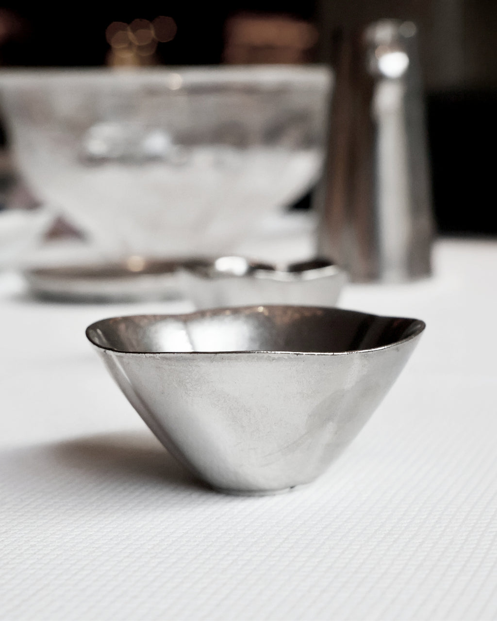 Arita Small Silver Flower Bowl