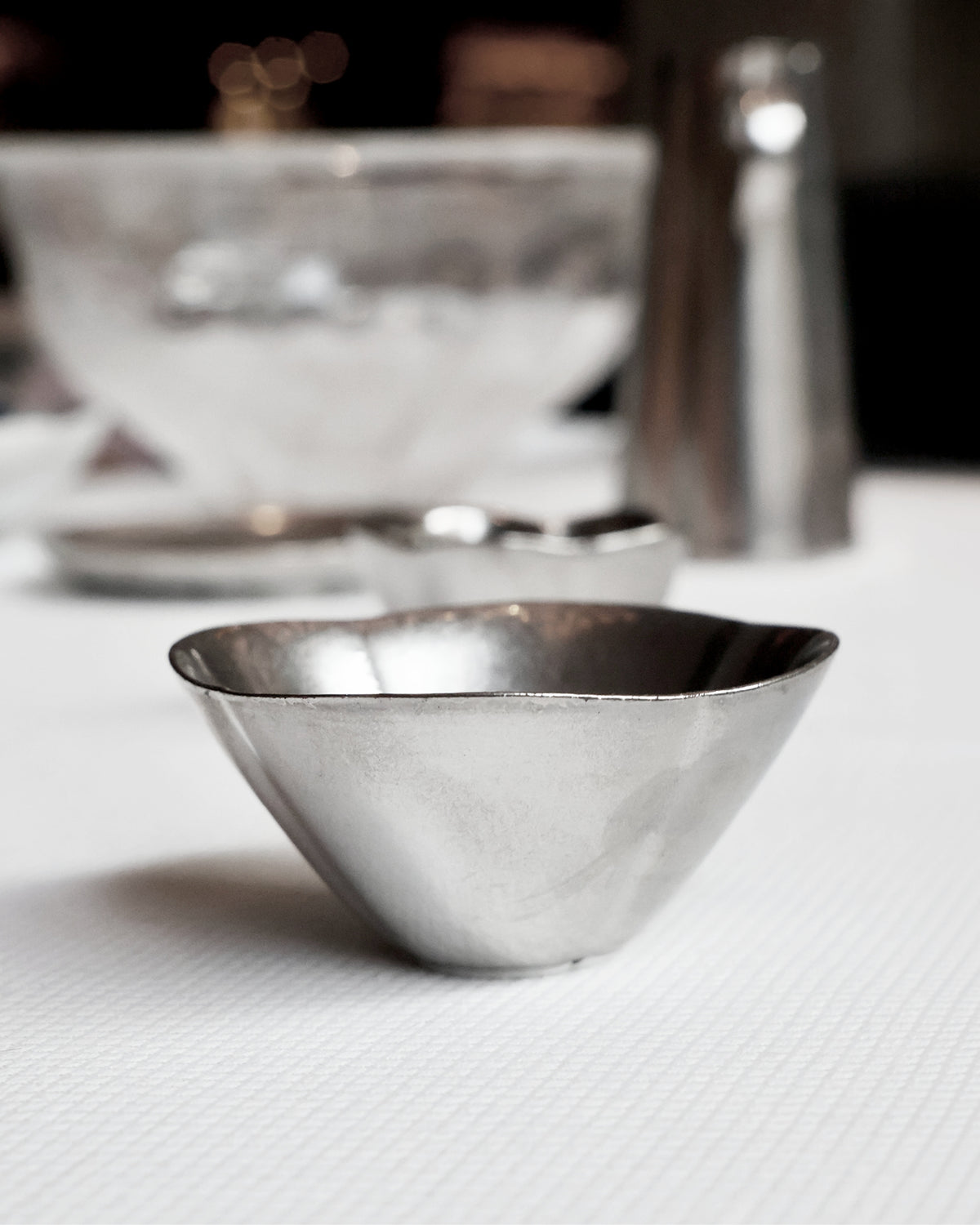 Arita Small Silver Flower Bowl