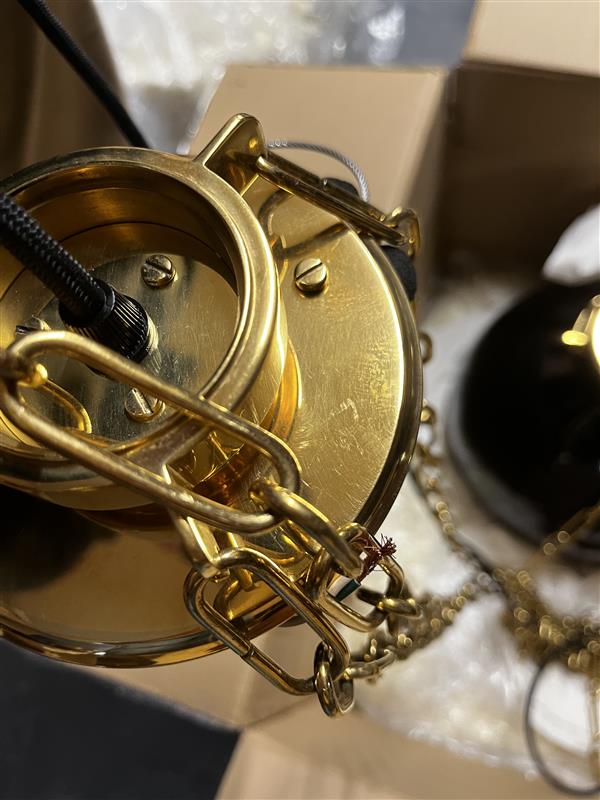 Floor Model - ACSOL - Solna Burnished Brass / Black Glass (Code 65)