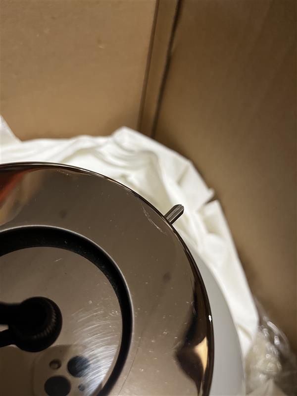 Floor Model - ACSOL - Solna Chandelier French SIlver / Nude Glass (Code 83)