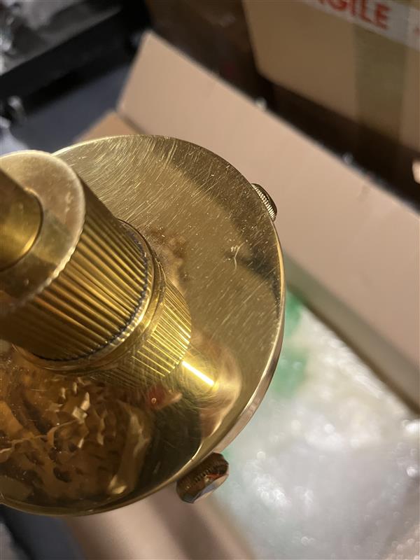 Floor Model - ACSOL - Petra Smooth Egg Pendant Eternal Brass / Alabaster (Code 100)