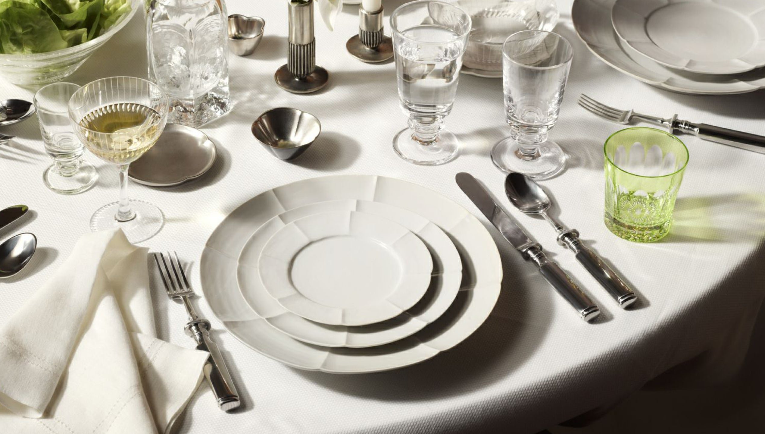 RW GUILD Bone Flatware Collection in Stainless Steel