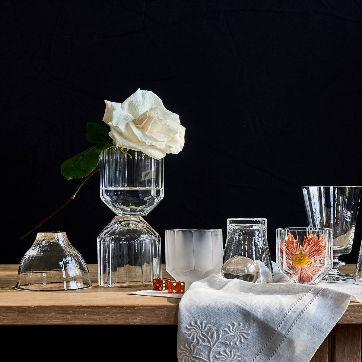 Yuki Osako Opaque Facet Rocks Glass