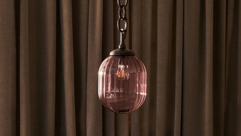 Floor Model - ACSOL - Seed Pendant Bronze / Aubergine Glass (Code 44)