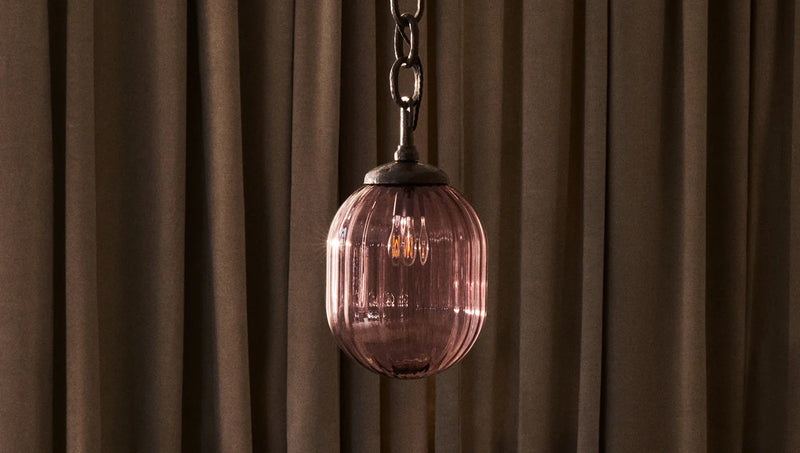 Floor Model - ACSOL - Seed Pendant Bronze / Aubergine Glass (Code 44)