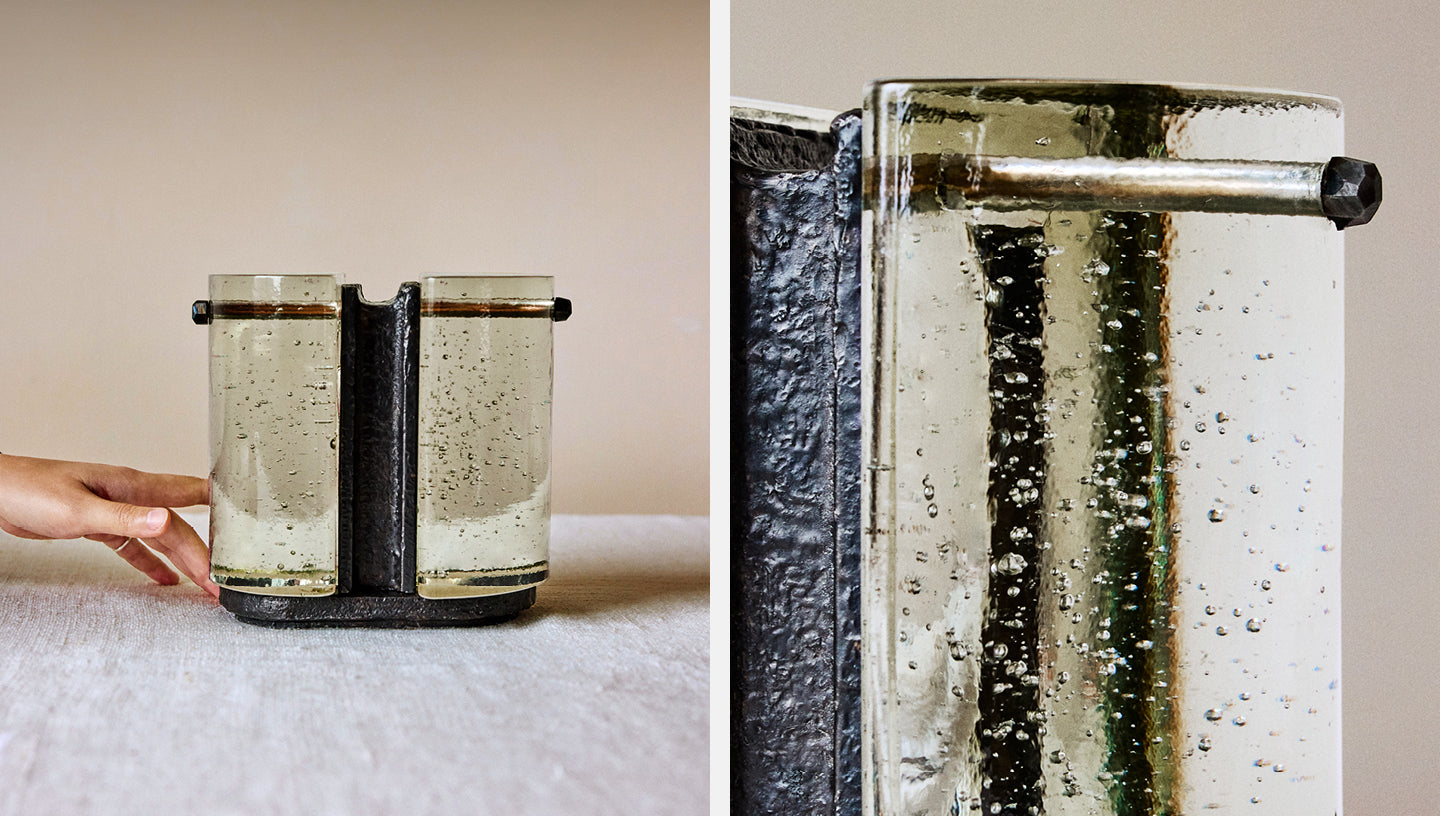 Lentium Table Lamp In Cast Bronze