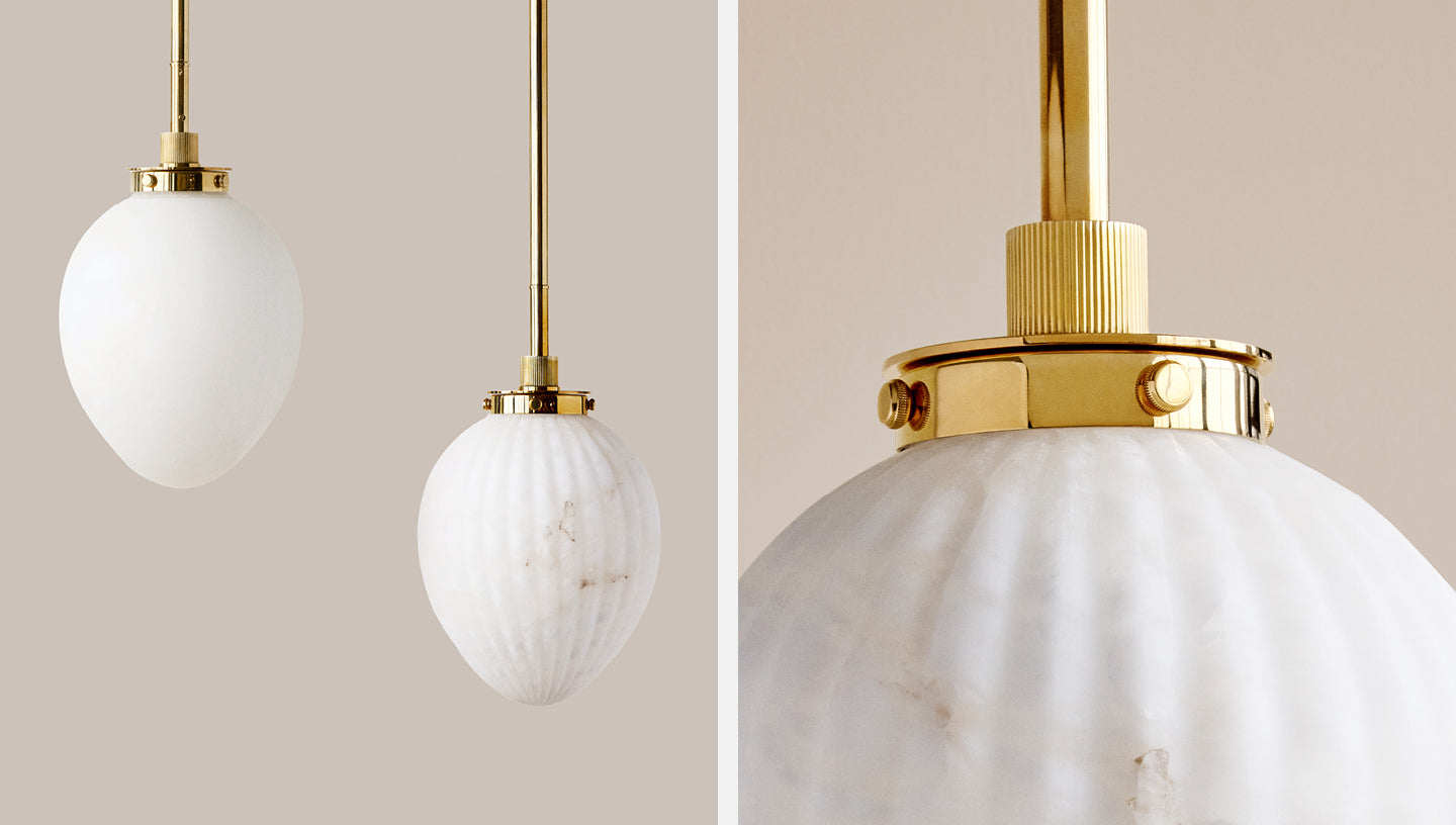 Petra Pendant Fluted Egg Shade