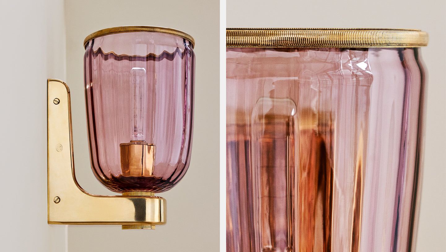 Porto Sconce In Aubergine Glass