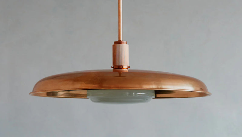 Floor Model - ACSOL - Oscar Pendant 24 - Rose Gold / Nude Glass (Code 39)