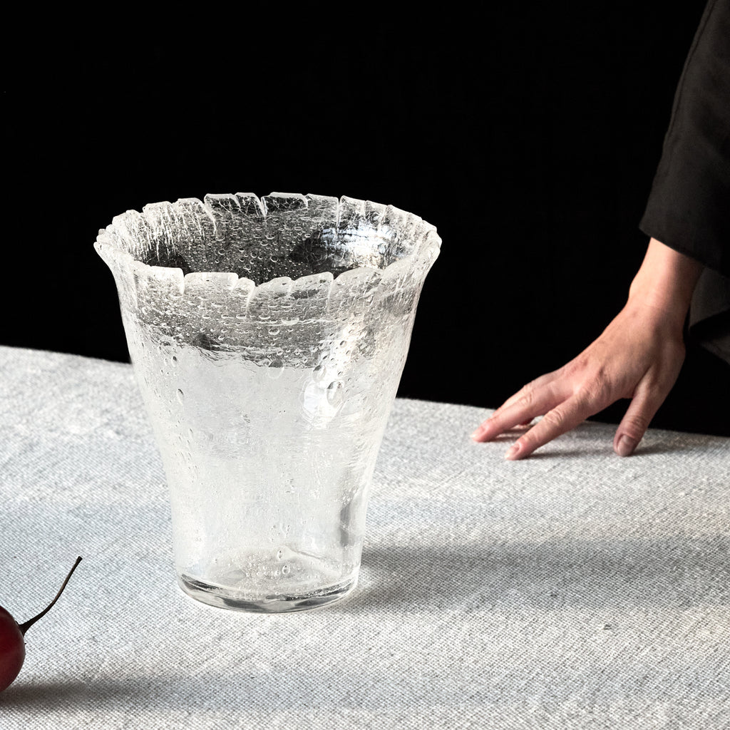 Naoya Arakawa Crackle Morning Glory Vase