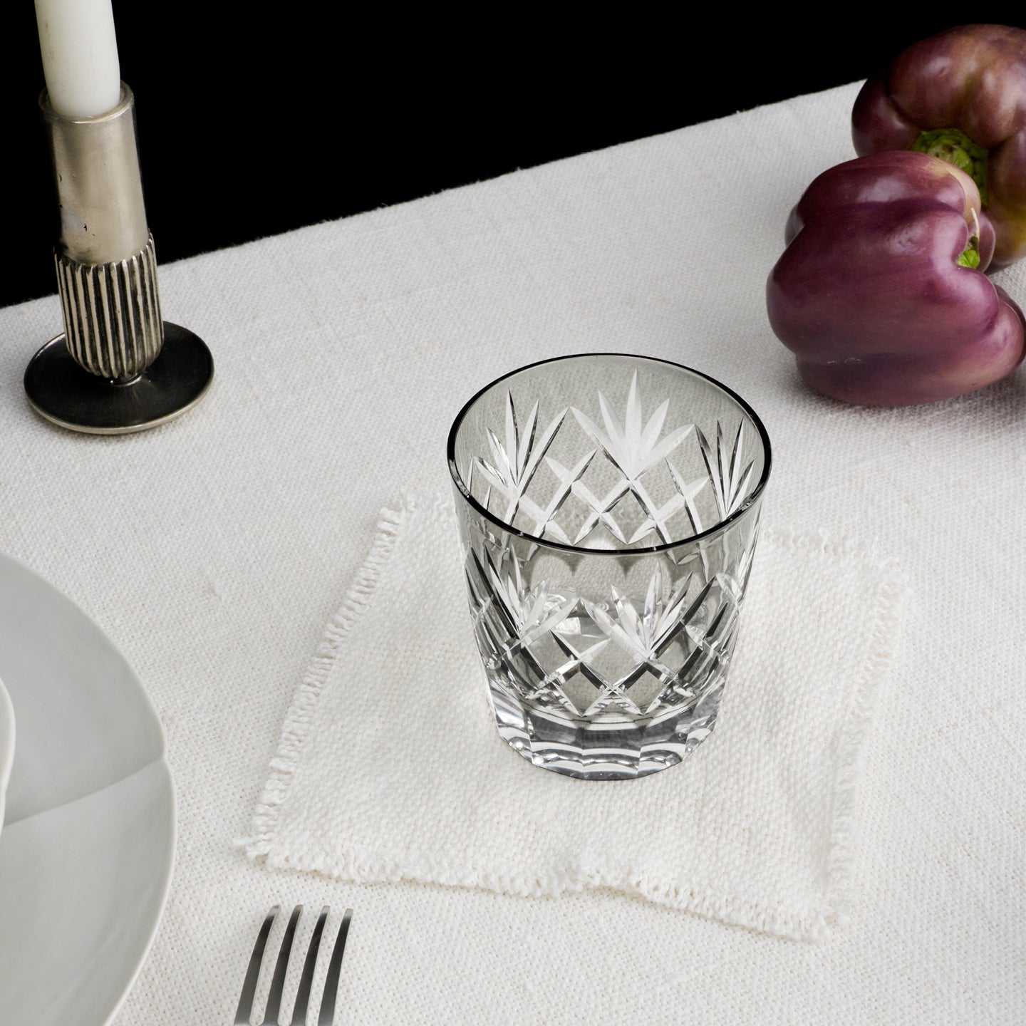 Shimizu Glass Yarai Sasa Rocks Glass in Gray