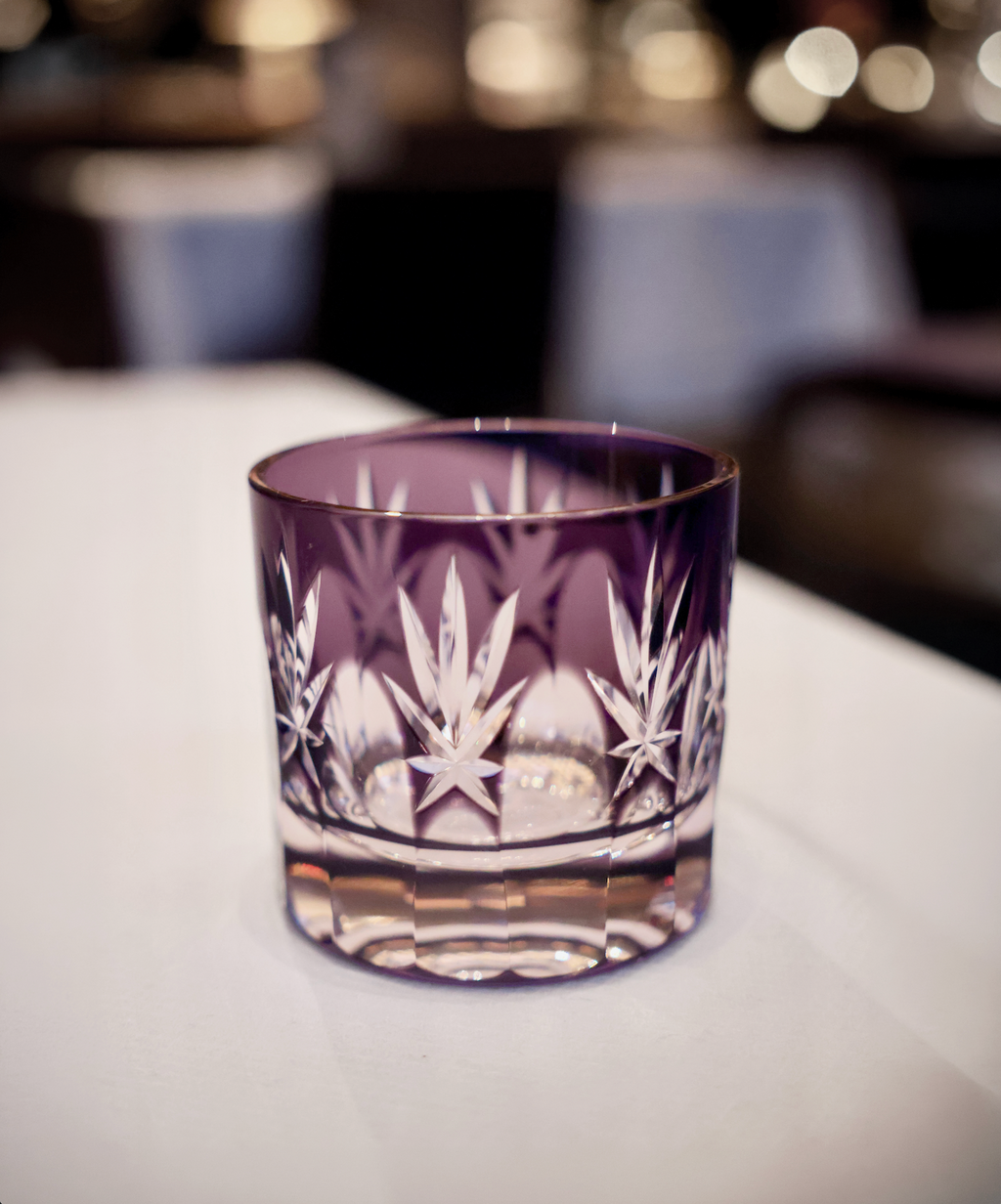 Shimizu Glass Maru Sasa Neat Glass in Lavender