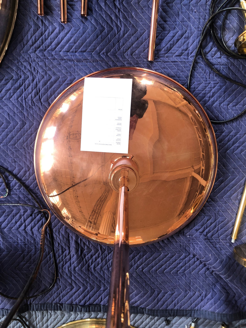 Floor Model - ACSOL - Oscar Pendant 24 - Rose Gold / Nude Glass (Code 39)
