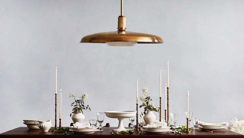 Floor Model - ACSOL - Oscar Pendant 24 - Blackened Brass / Nude Glass (Code 32)