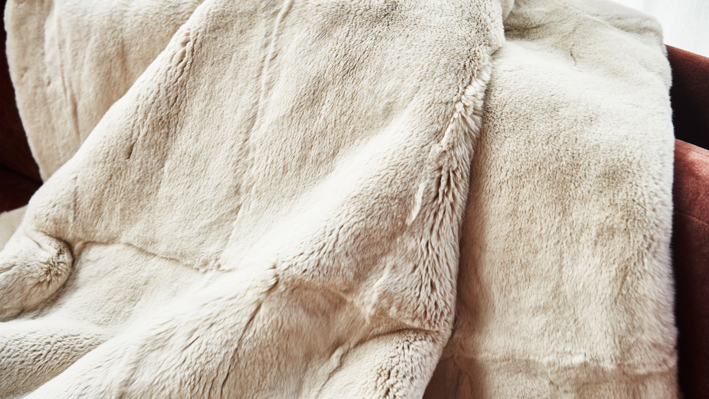 Single-Sided Rex Fur Throw Blanket | Luxe Fur Throw Blankets