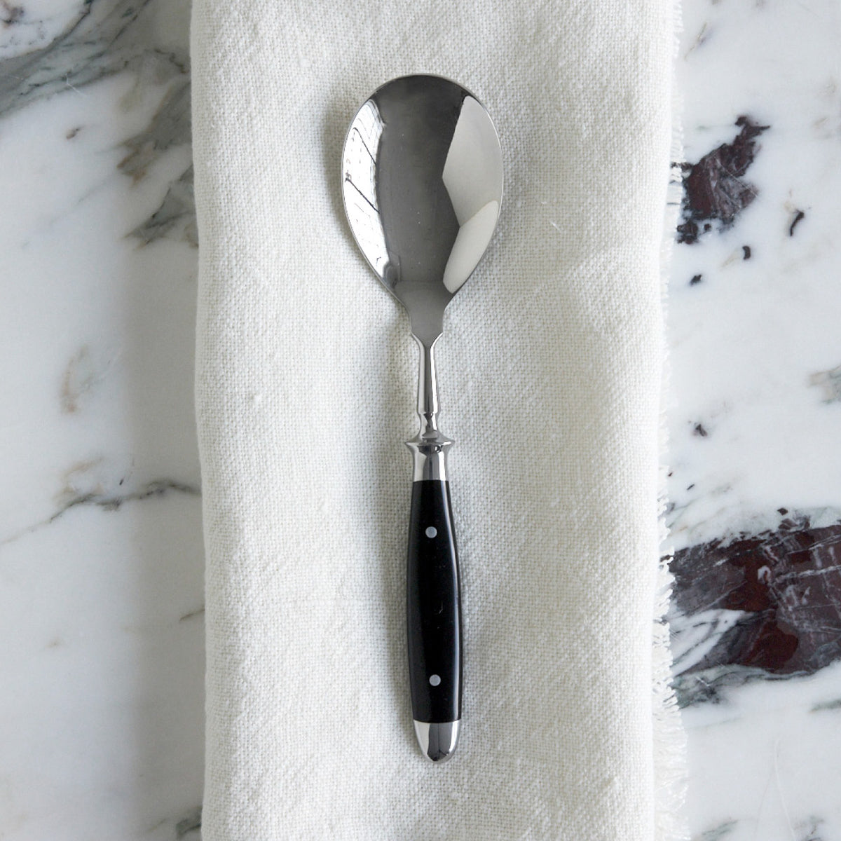 Salad Serving Set in Black Acrylic Finish | Salad Serving Fork 
