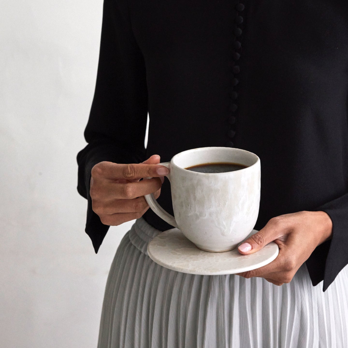 Ceramic Hand-Glazed Coffee & Tea Cup Saucer | Tea Cup and Saucer