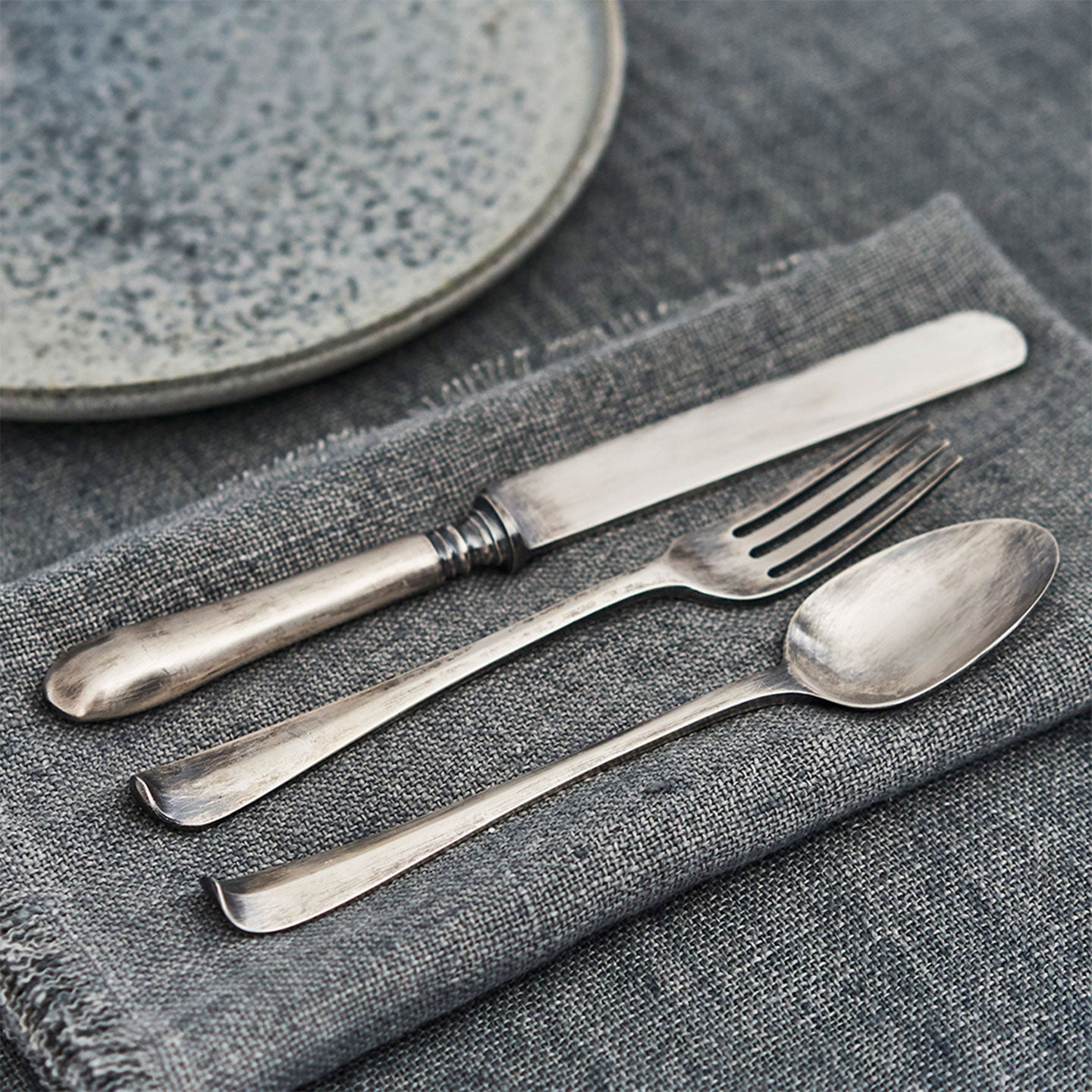 Flatware in Brass or Silver | Dinner Fork, Dinner Knife & Dinner